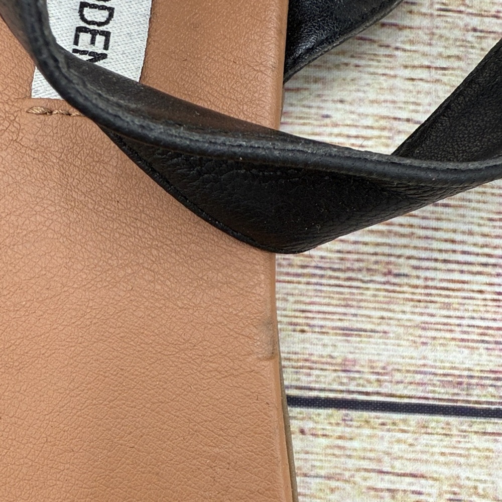 Steve Madden Black Strap Sandals - Picture 3 of 9